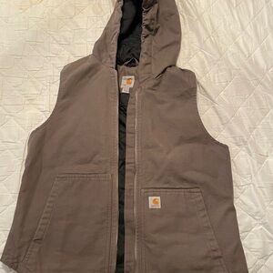 Carhartt Gray Hooded Vest